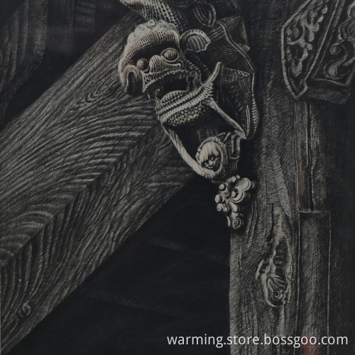 The relationship between architecture and pen painting